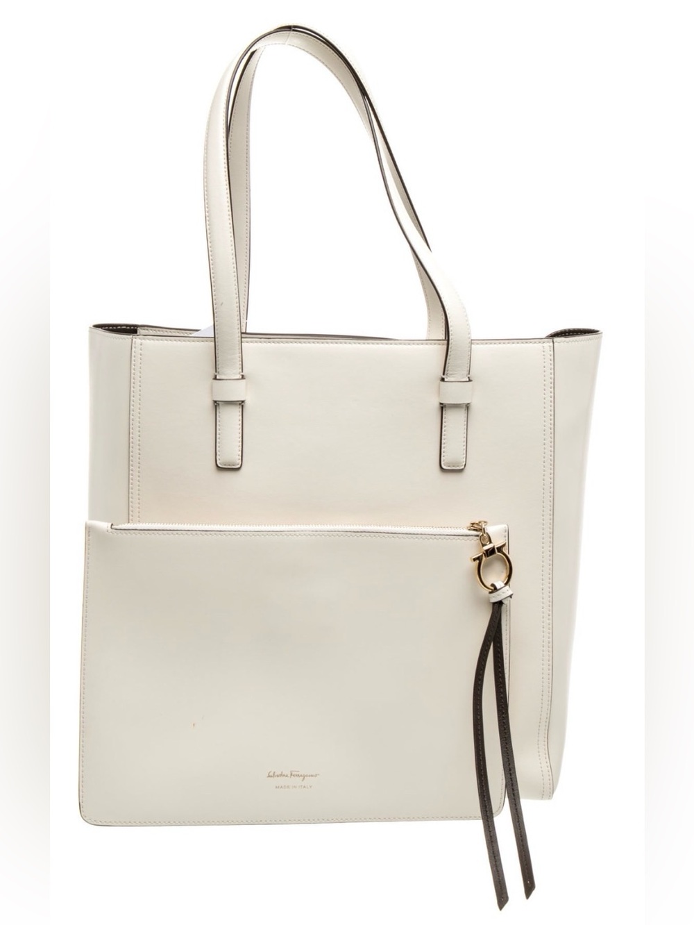 Ferragamo Bonnie Leather Tote Bag - White (NWT) - Picture 6 of 9